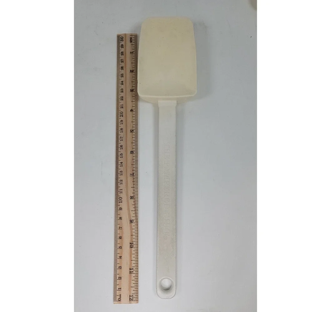 The Pampered Chef Scraper Spatula Set 2 Piece Off White Kitchen Tools Vintage